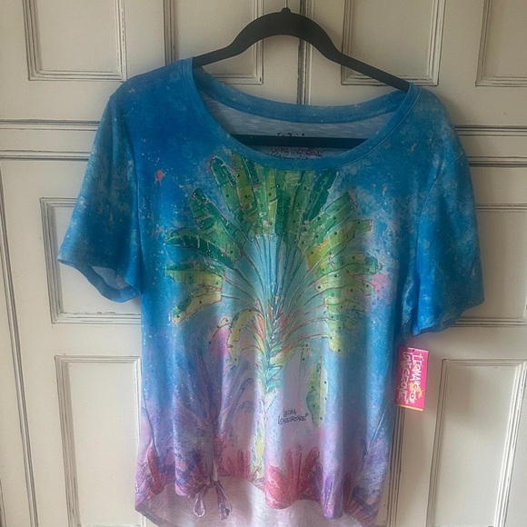 Leoma Lovegrove Tops - 🌴Blue, purple snd pink  Graphic Women's Tee